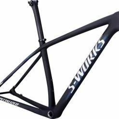 Specialized Epic HT S-Works Rahmen Satin Carbon / Color Run Blue Murano Pearl / Gloss Chrome Foil Logos Größe M